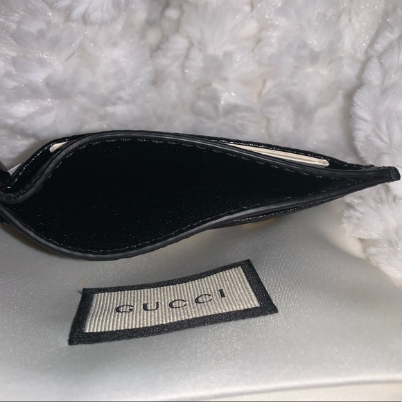 Gucci Black Zumi Leather Card Case - Picture 2 of 3